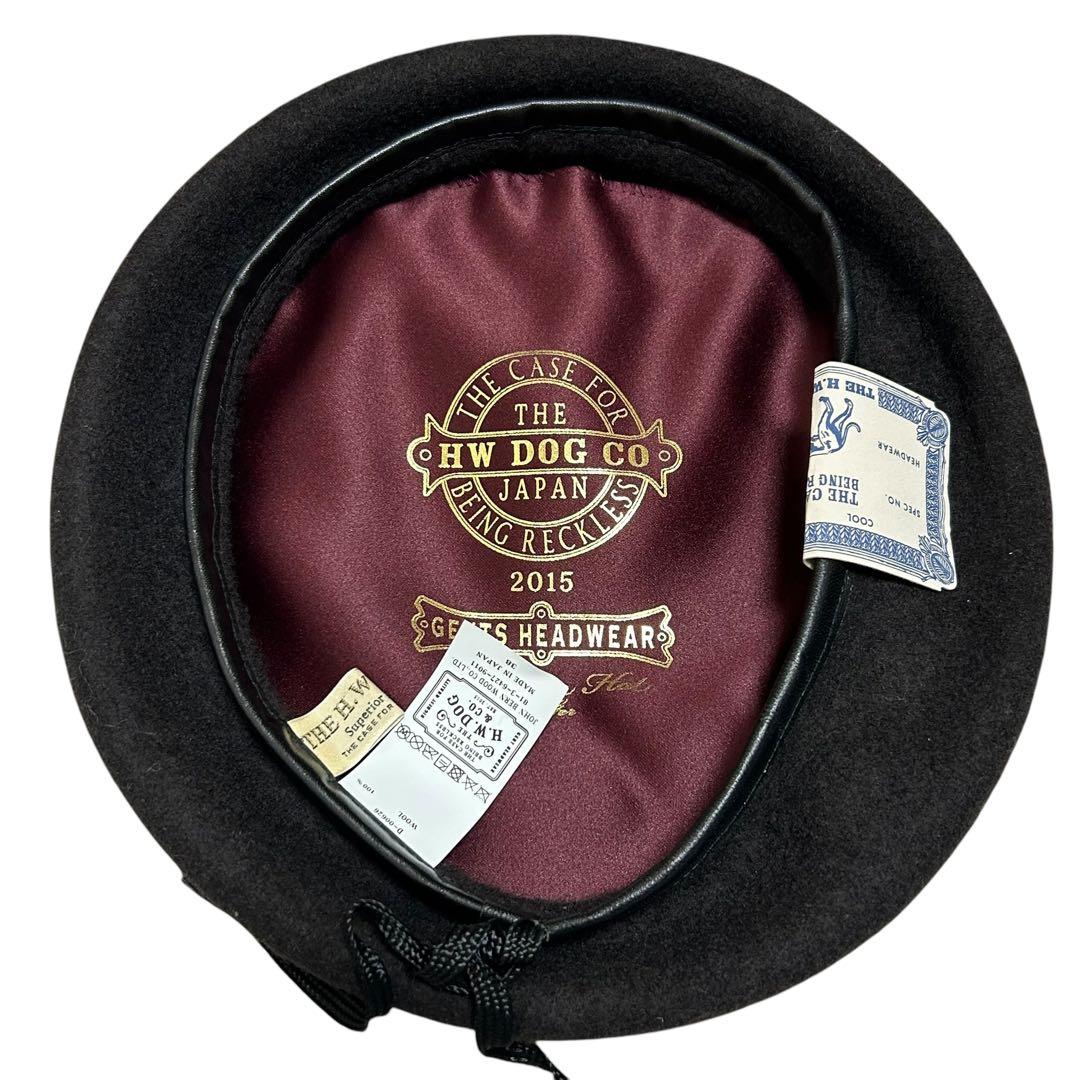 THE H.W.DOG&CO ベレー帽　ウール ダークブラウン