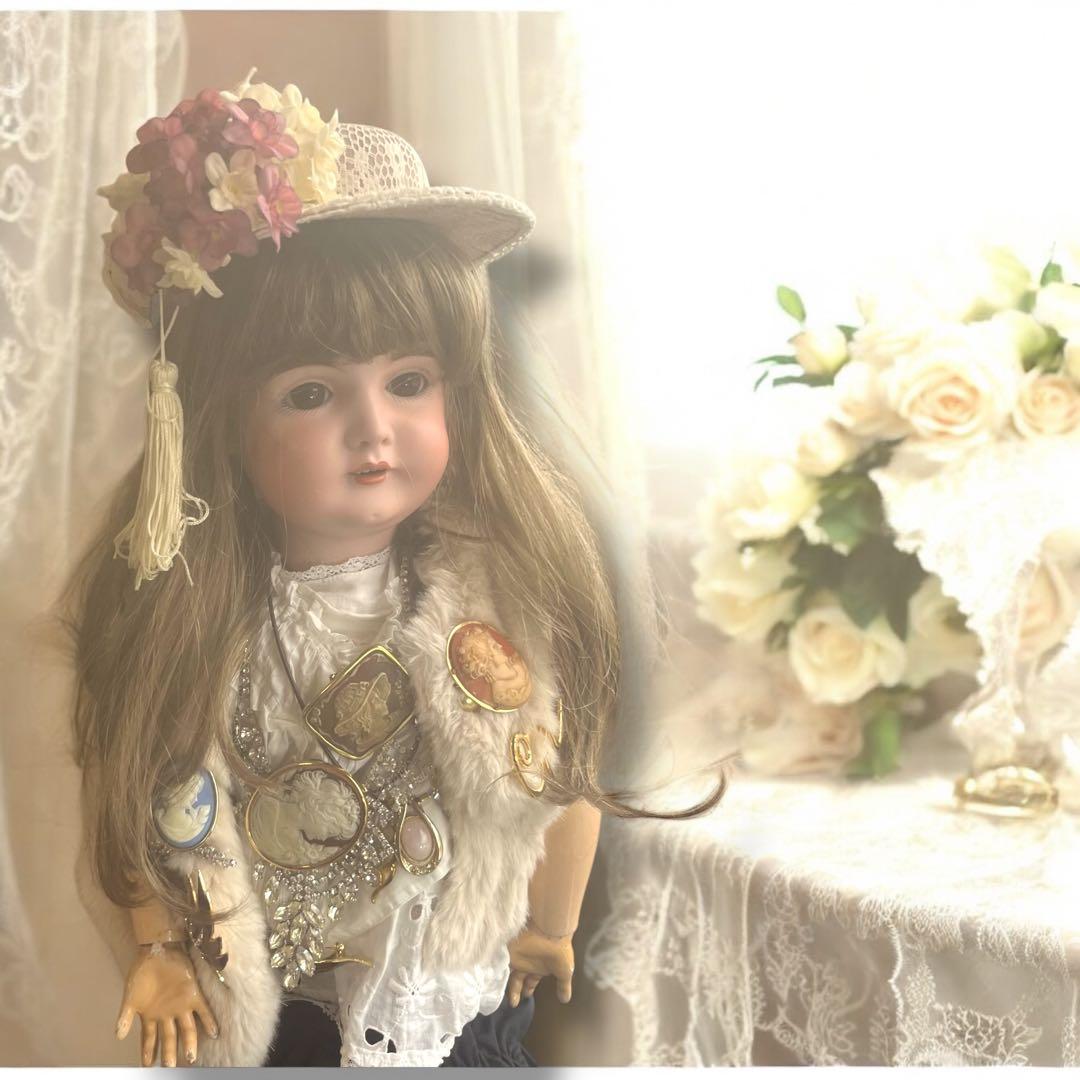 まるこ アンティーク ビスクドール ケストナー 164 シェルカメオ