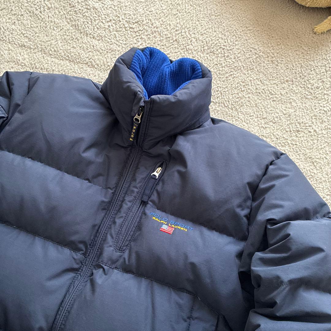 90's POLO SPORT ダウンジャケット ポロスポ　ダウン　古着　星条旗