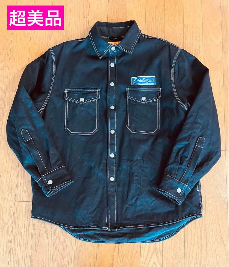 超美品CHALLENGER デニムライニングシャツジャケット