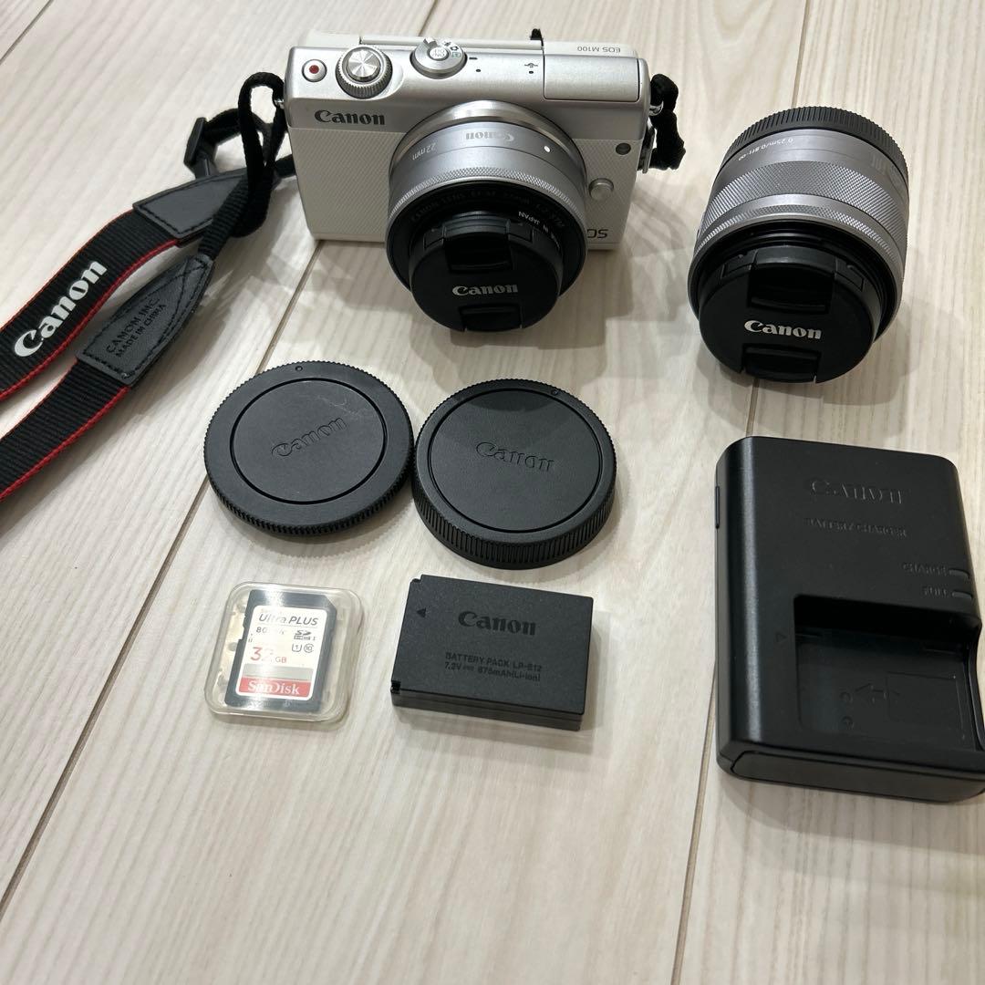 Canon EOS M100 ダブルレンズキット ホワイト