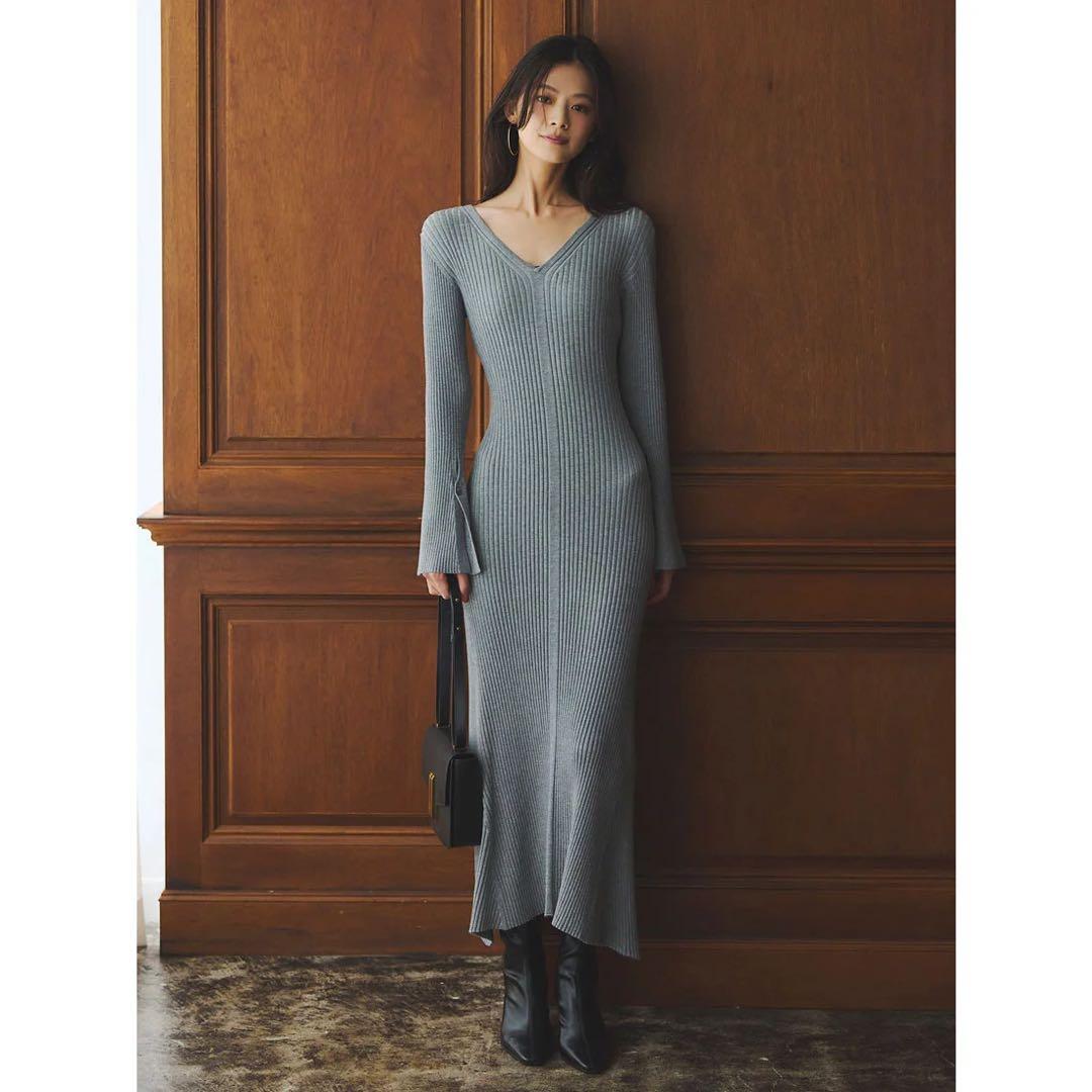 anuansセミマーメイドニットワンピース