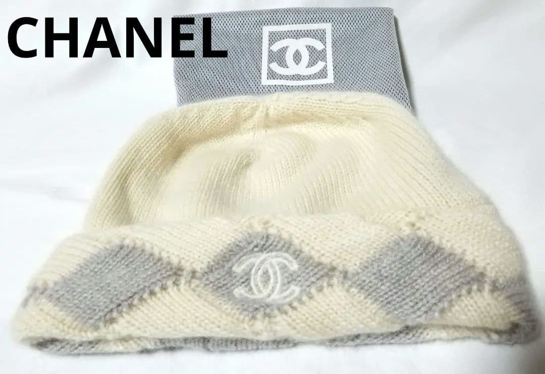 CHANELココマーク・マトラッセ　ニット帽ビーニー美品