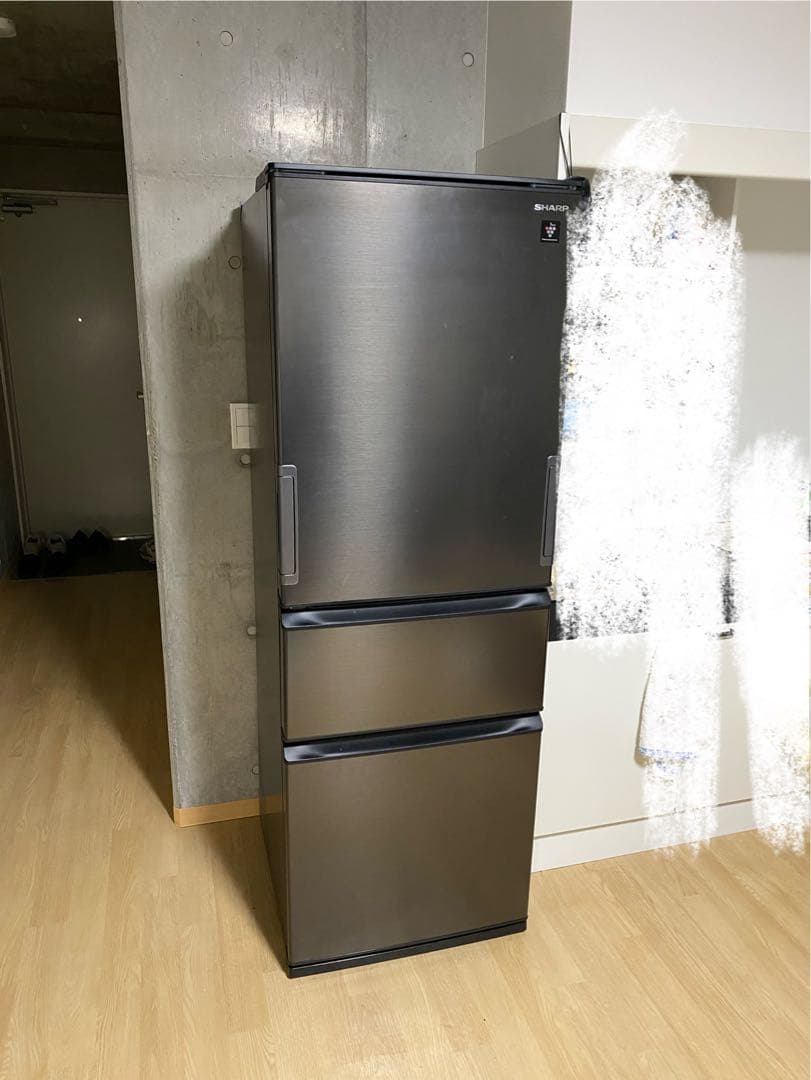 シャープ 冷蔵庫 SJ-PW37K-H [ダークアッシュグレー]