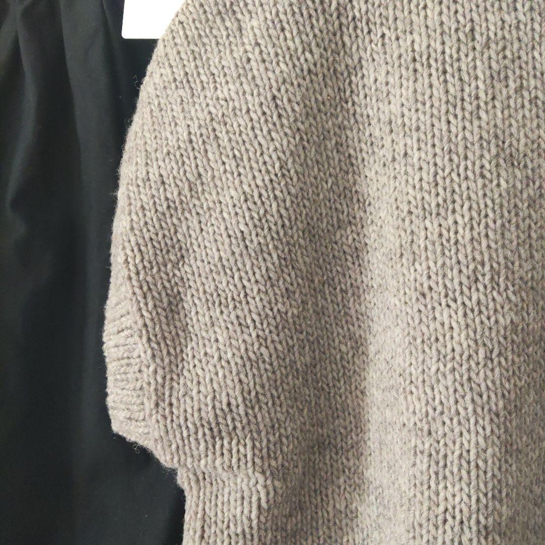 かぐれペルーニットワイドベスト コットンバックサテンコクーンスカート２点セット