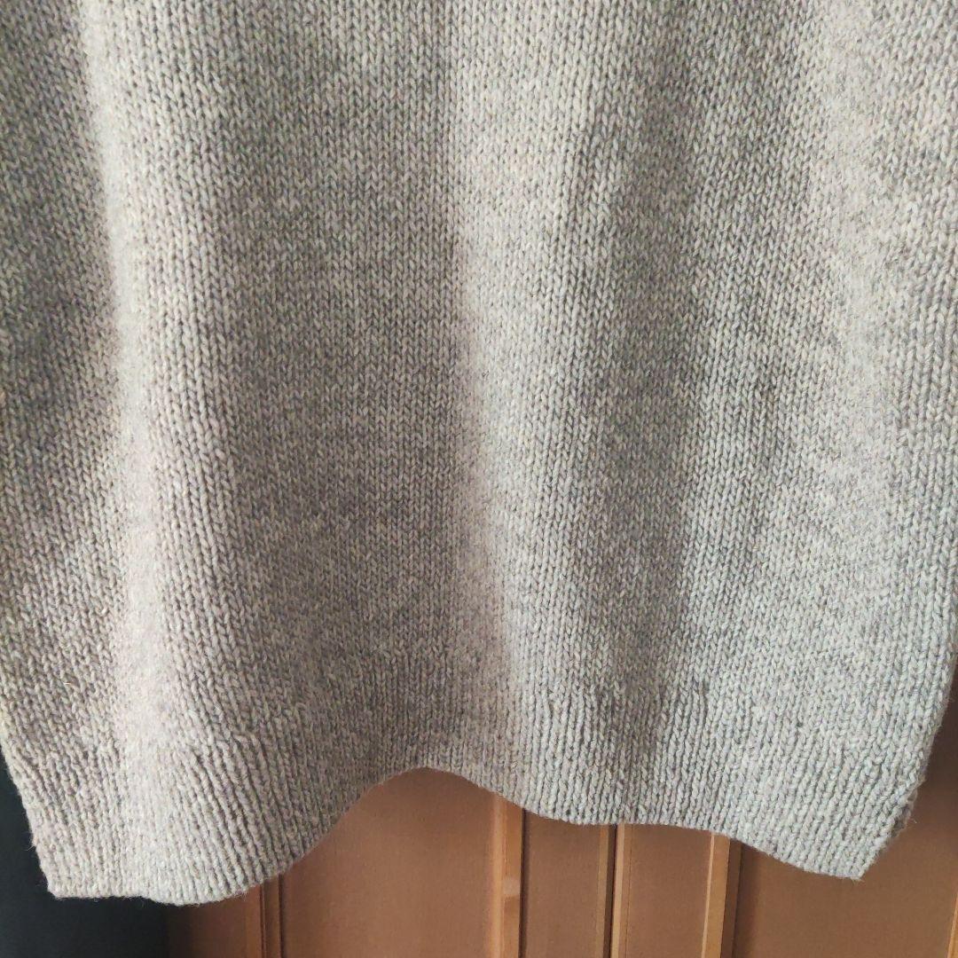 かぐれペルーニットワイドベスト コットンバックサテンコクーンスカート２点セット