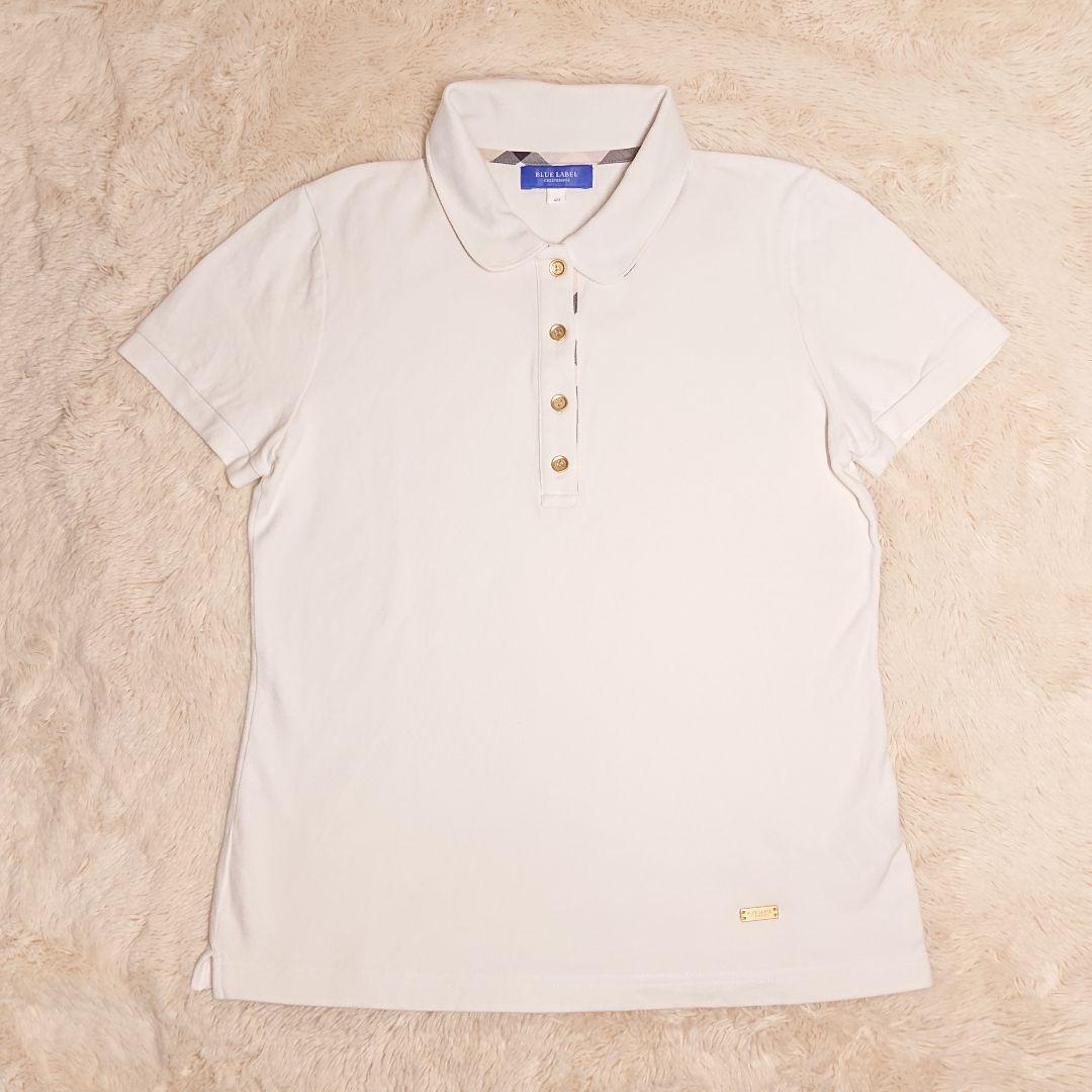 ブルーレーベルクレストブリッジ ポロシャツ ノヴァチェック 黒 白 2点セット