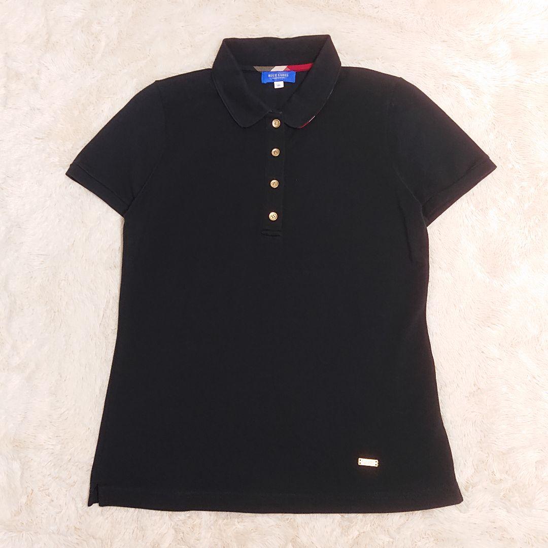 ブルーレーベルクレストブリッジ ポロシャツ ノヴァチェック 黒 白 2点セット