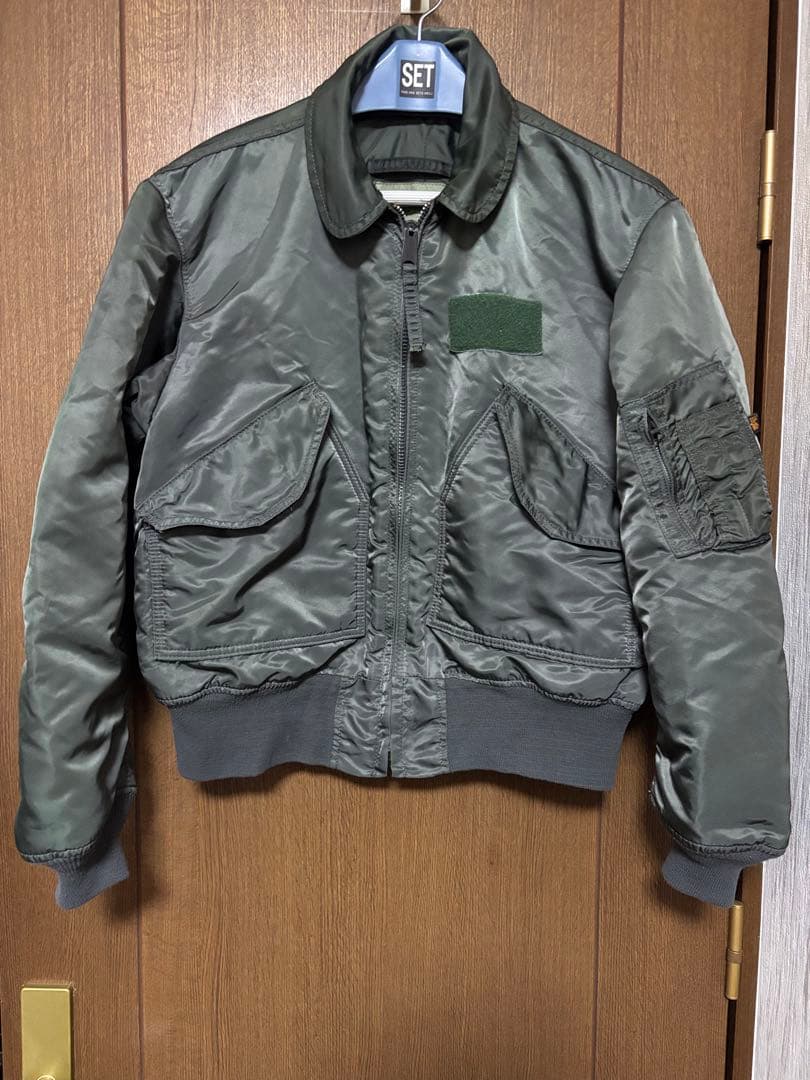 ア*7様 アルファ社ALPHA.CWU-45/PグリーンMフライトJK、USA製