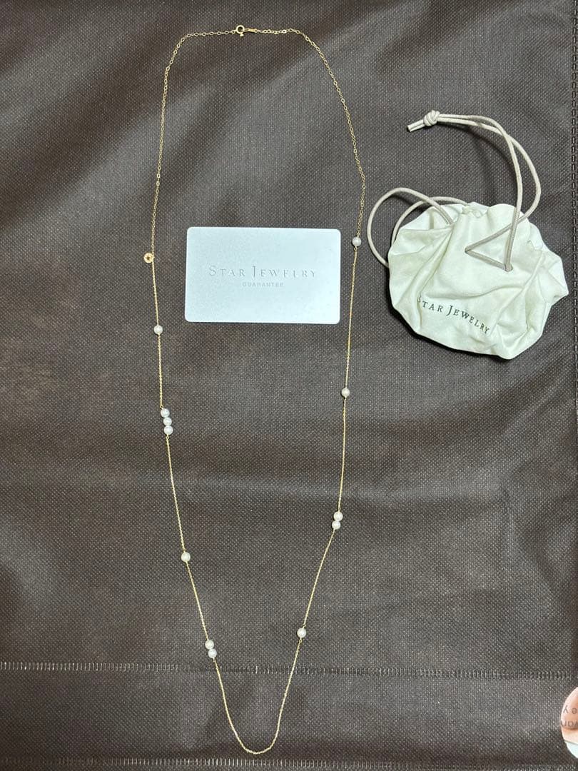 ☆スタージュエリー☆ パールロングネックレス K10