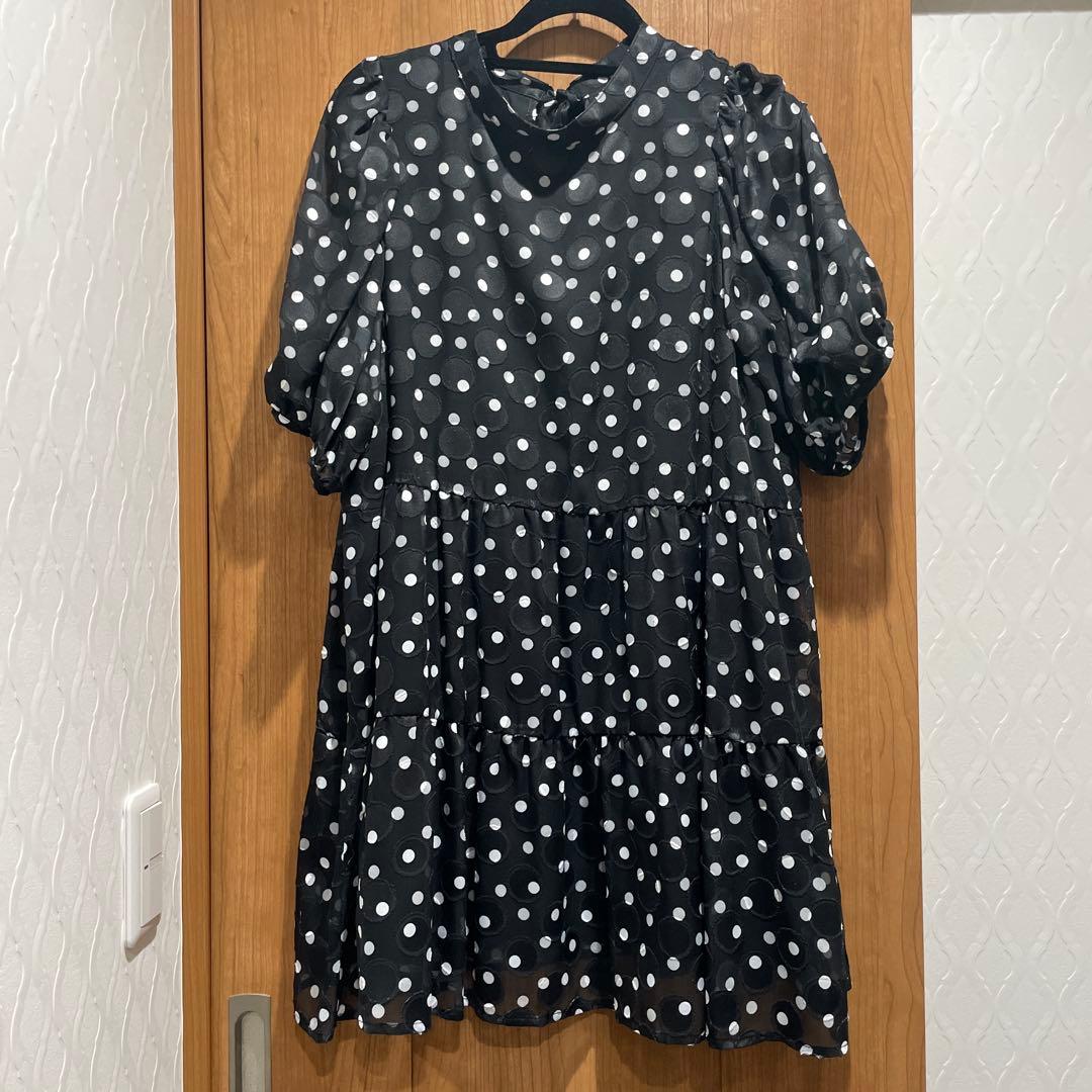 チュニックワンピース　⑥ ローズティアラ　46 水玉　ゆったり