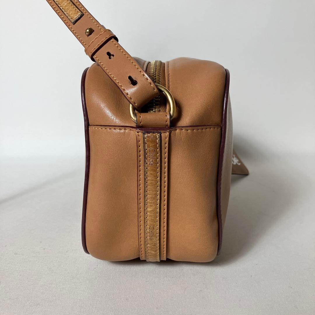 2511-235｜クロエ ショルダーバッグ レザー ブラウン