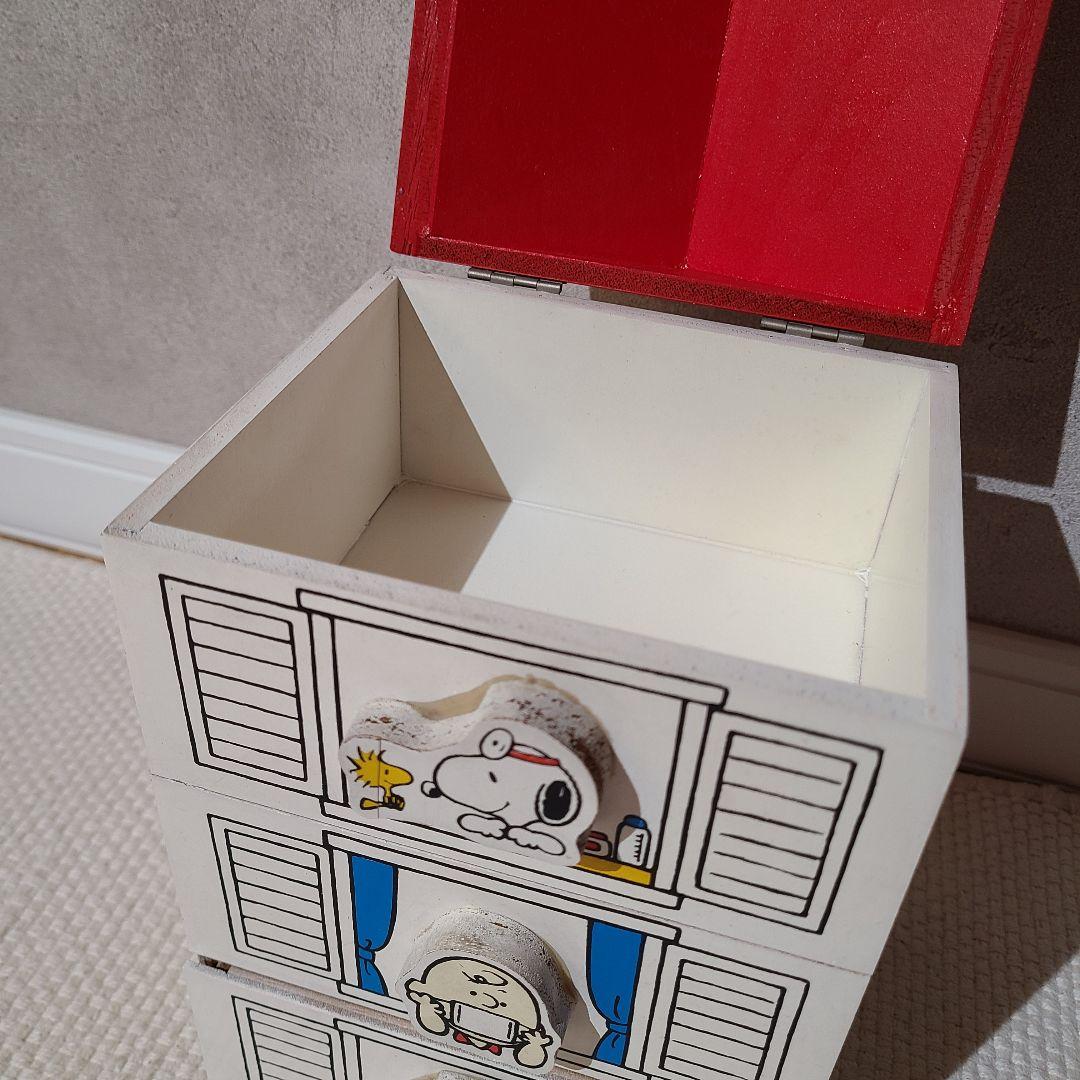 ピーナッツ　スヌーピー　薬箱　救急箱　小物入れ　引き出し　レトロ