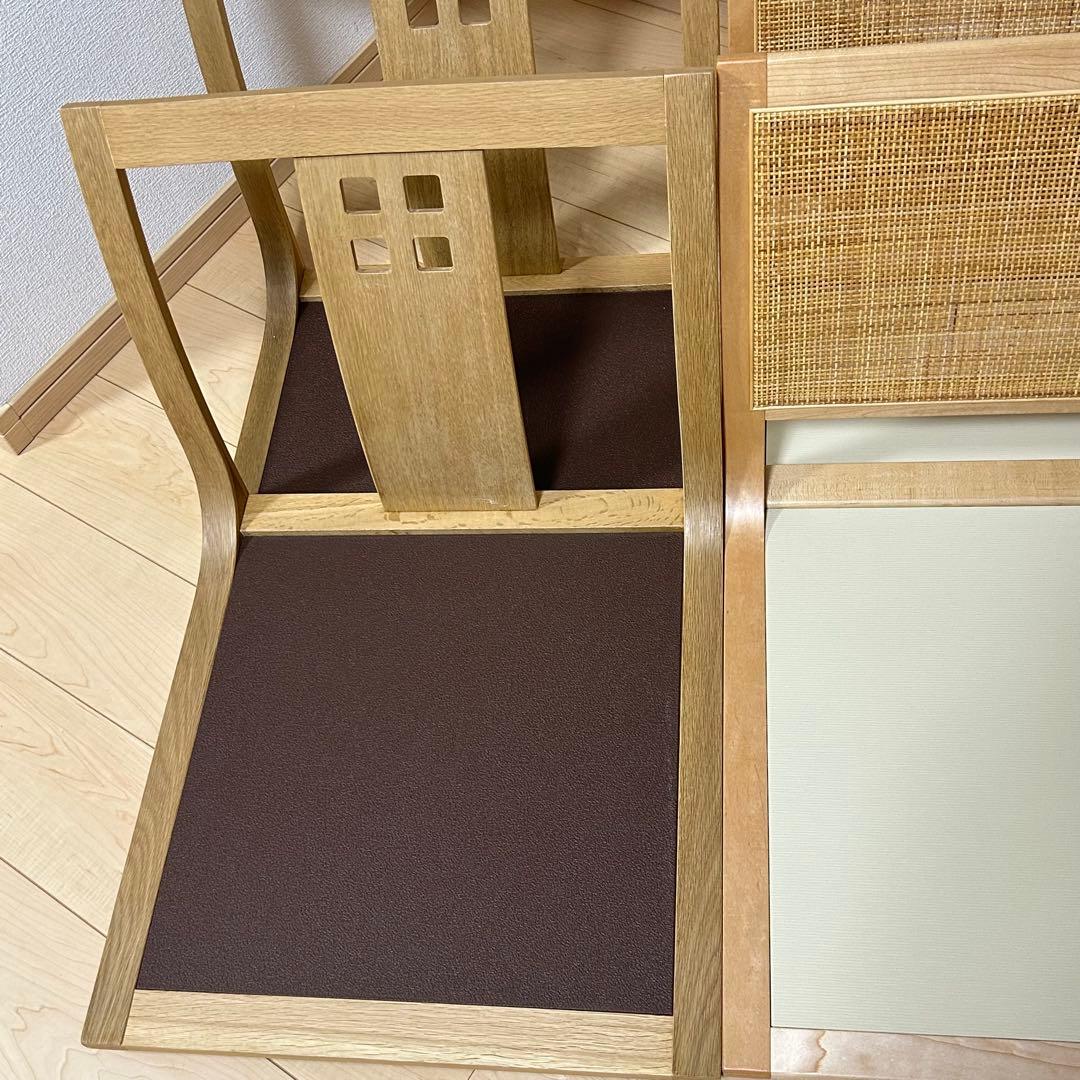 天童木工 TENDO 座椅子 ラタン 4脚