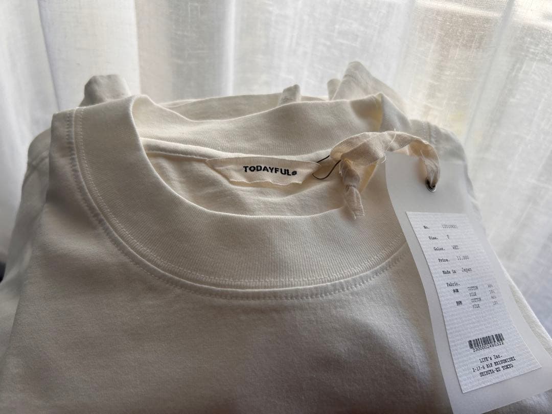 Cottonsilk Useful Long T-shirts ホワイト