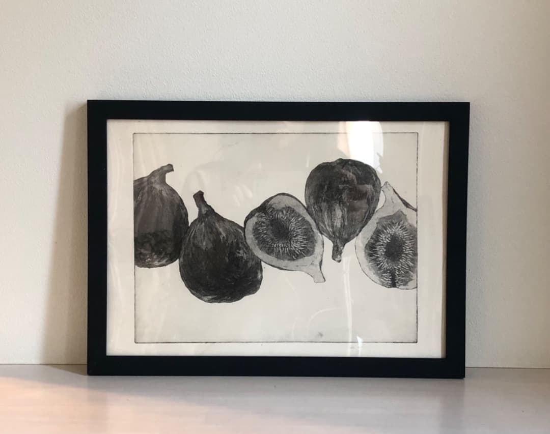 銅版画　ichijiku　額装済