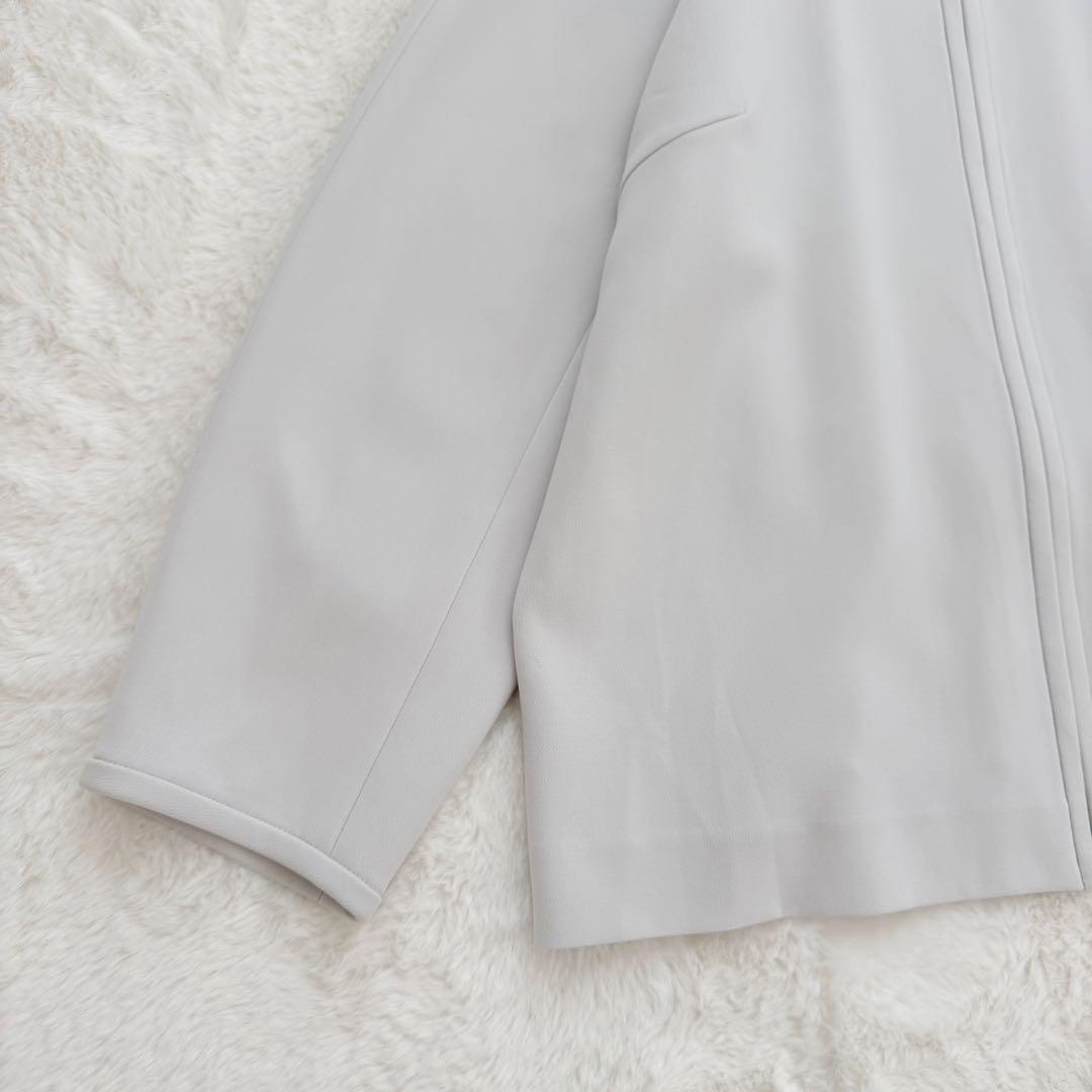 美品✨SOEJU フロントホック8分袖ジャケット　グレー　Lサイズ　現行品