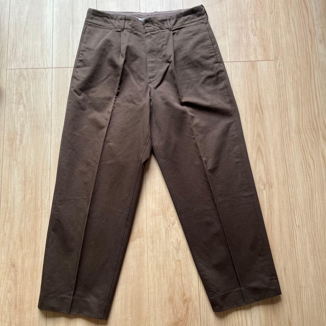 パンツ AURALEE WASHED FINX CHINO TAPERED PANTS