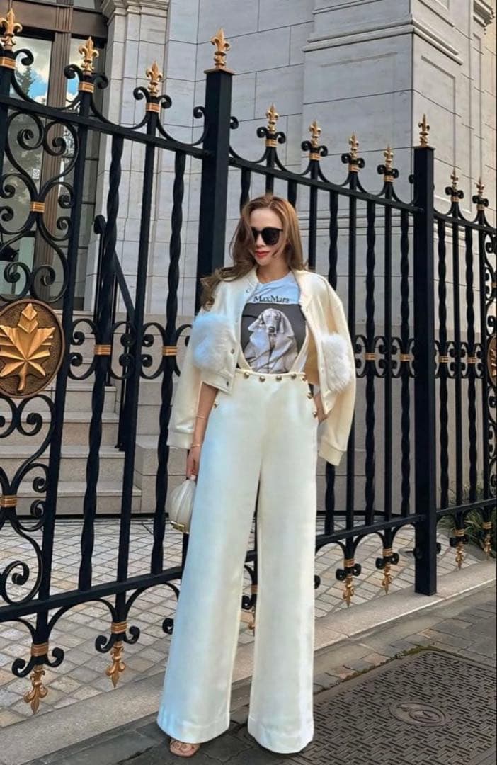 ESMOK fur pocket blouson ホワイト