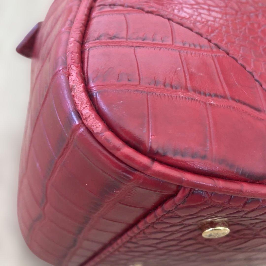 vivienne Westwoodレッド クロコダイル風 ハンドバッグ