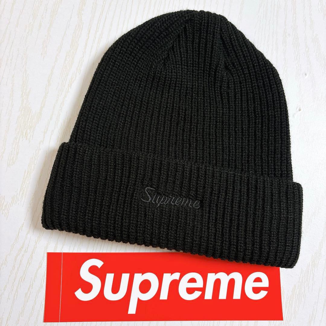 Supreme Loose Gauge Beanie カナダ製　ブラック　黒