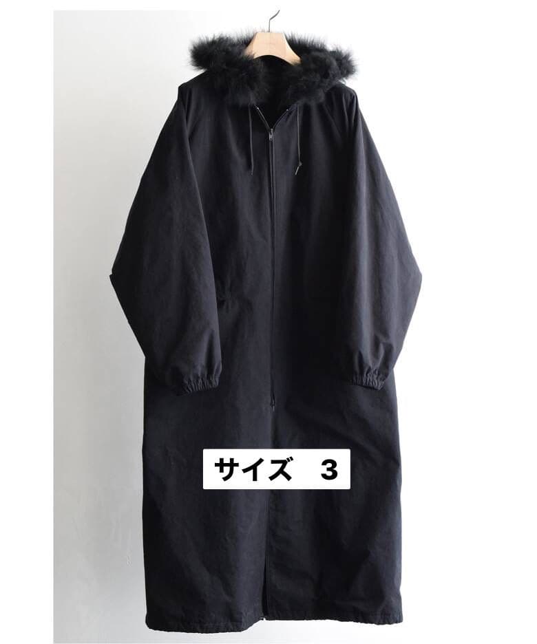 COMOLI 25AWコットンナイロンミリタリーフーデッドコート