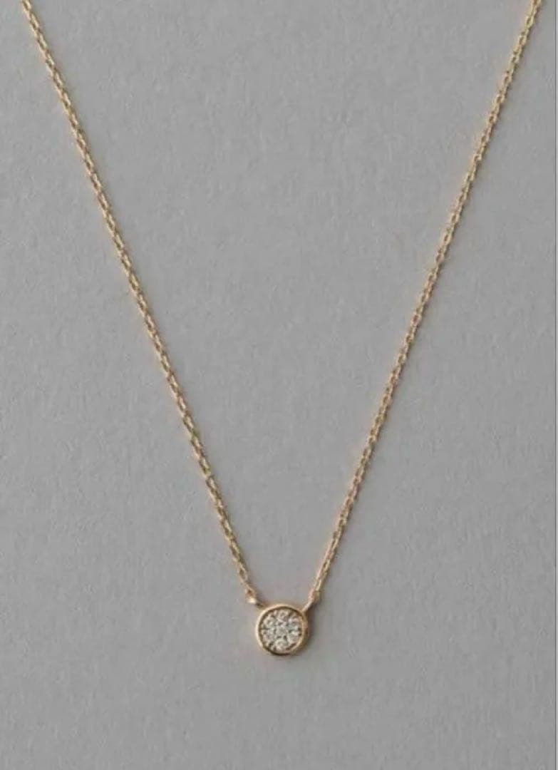 ete K10MPG ブリリアント ダイヤモンド ネックレス