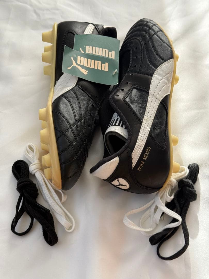 お*や様 PUMA P353SP ブラックサッカーシューズ 24.5cm