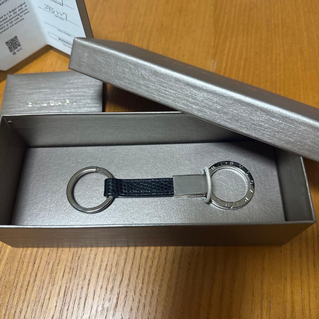 【新品未使用】BVLGARI キーリング シルバー/ブラック