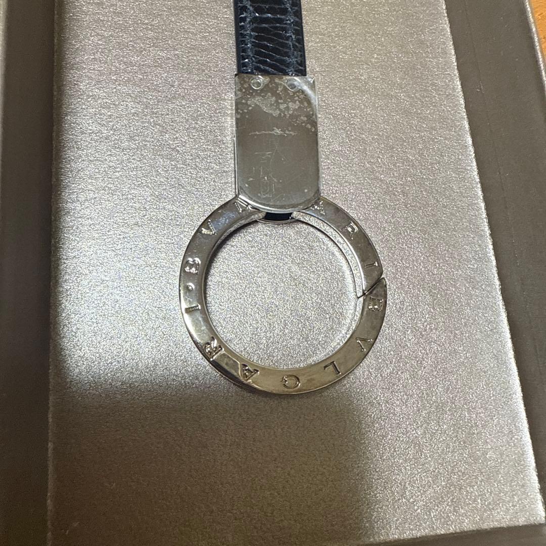 【新品未使用】BVLGARI キーリング シルバー/ブラック
