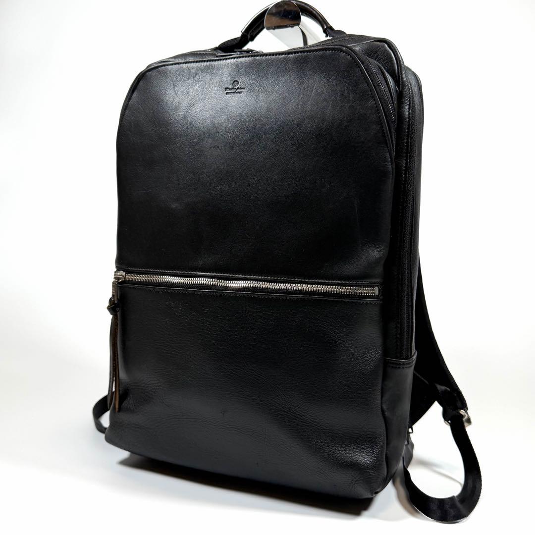 【美品】マスターピース　ビジネスリュック　ヴァリアス　レザー　ブラック