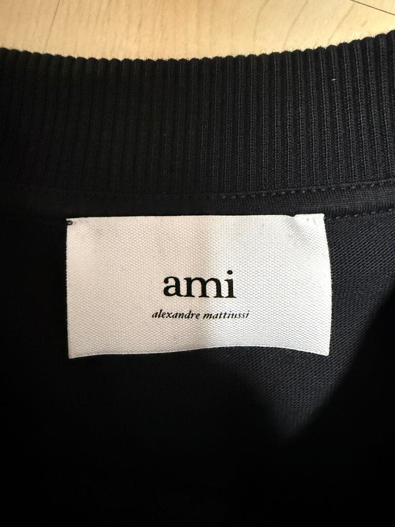 r*離様 AMI Paris グラフィック ロゴ ロング Tシャツ ブラック M