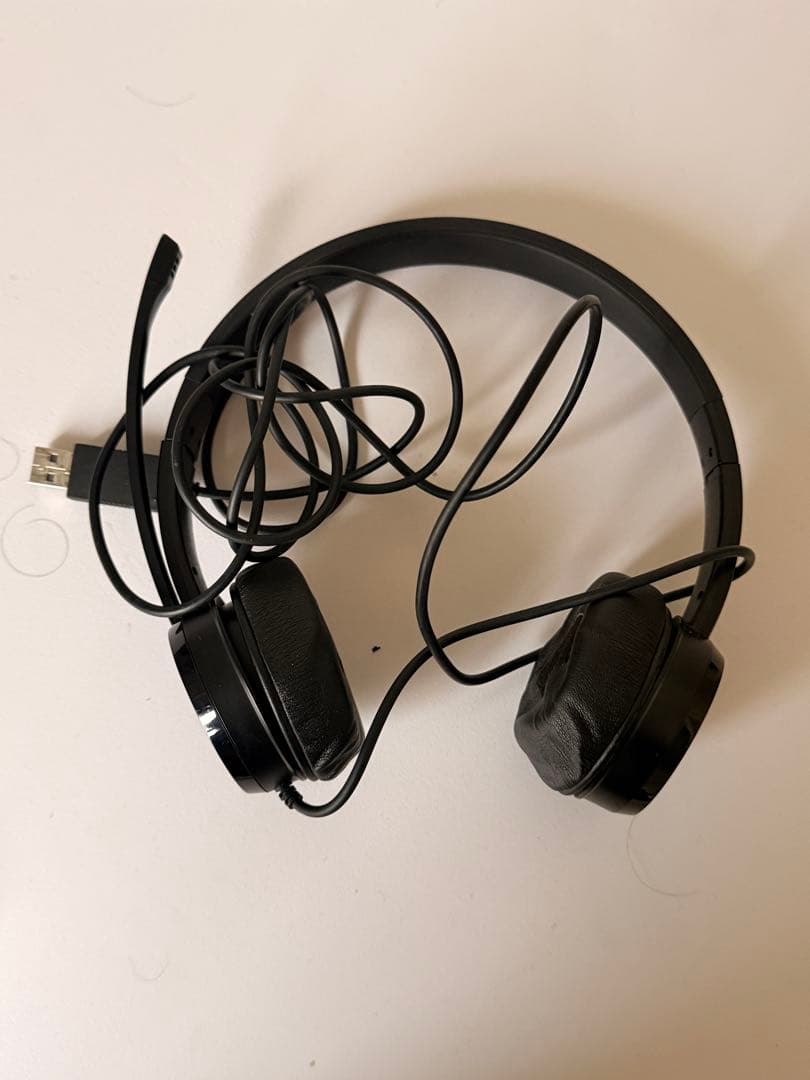 Lenovo USB 有線ヘッドセット 収納ケース付き