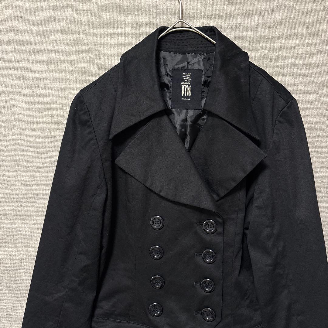 ブラックピースナウ　アシンメトリージャケット(M)ダブルボタン　パンクロック