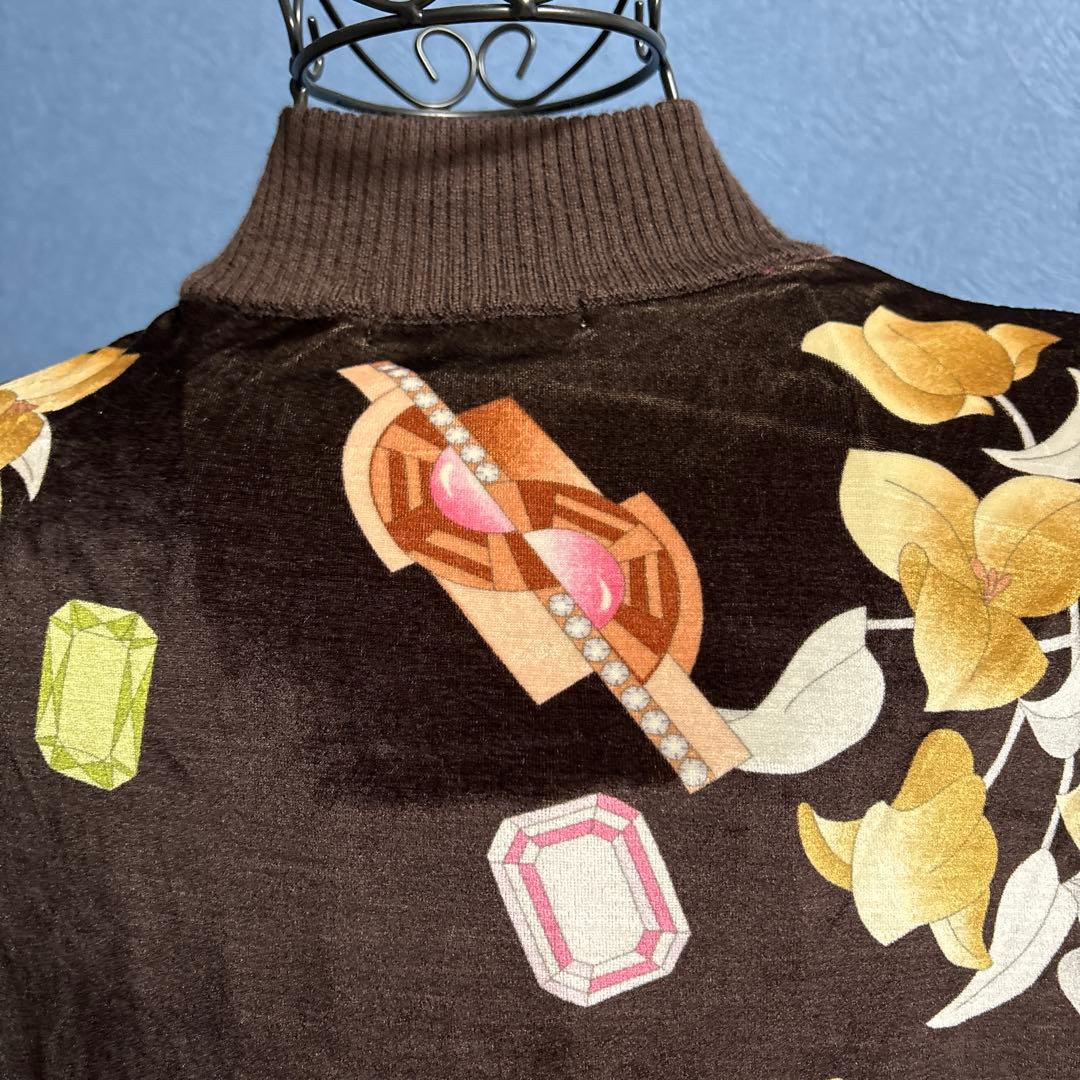 レオナール LEONARD SPORT 花柄タートルネックチュニックsize４０