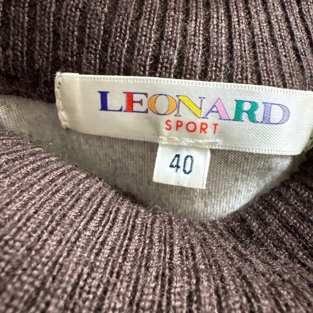 レオナール LEONARD SPORT 花柄タートルネックチュニックsize４０