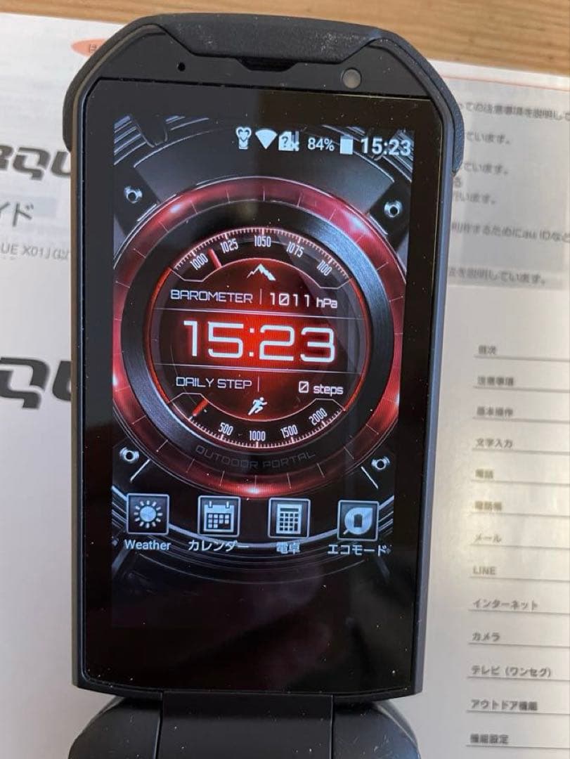 au TORQUE X01 KYF33 レッド　SIMフリー
