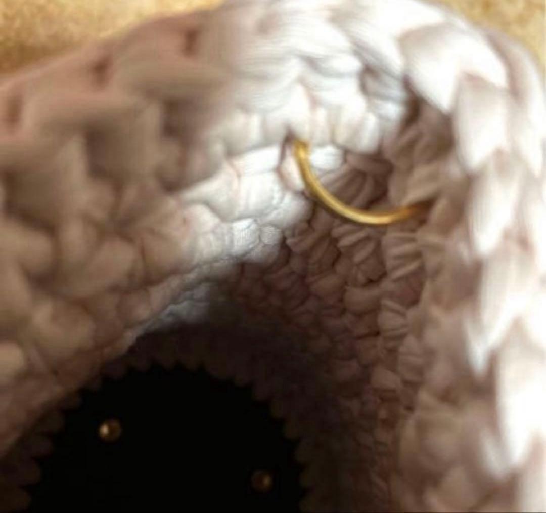 piko様♡ズパゲッティ マルシェバッグ　斜め模様　ベルベット