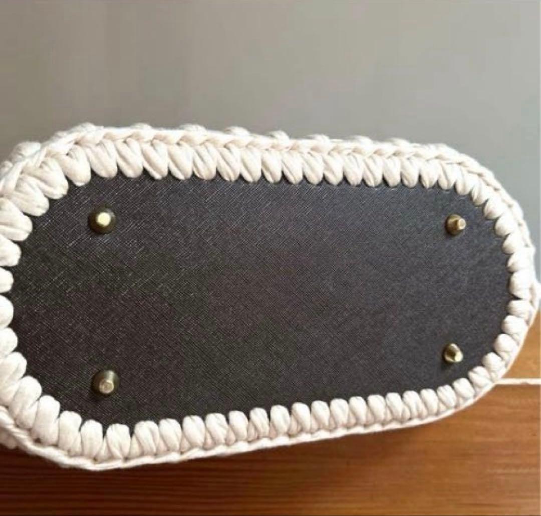 piko様♡ズパゲッティ マルシェバッグ　斜め模様　ベルベット