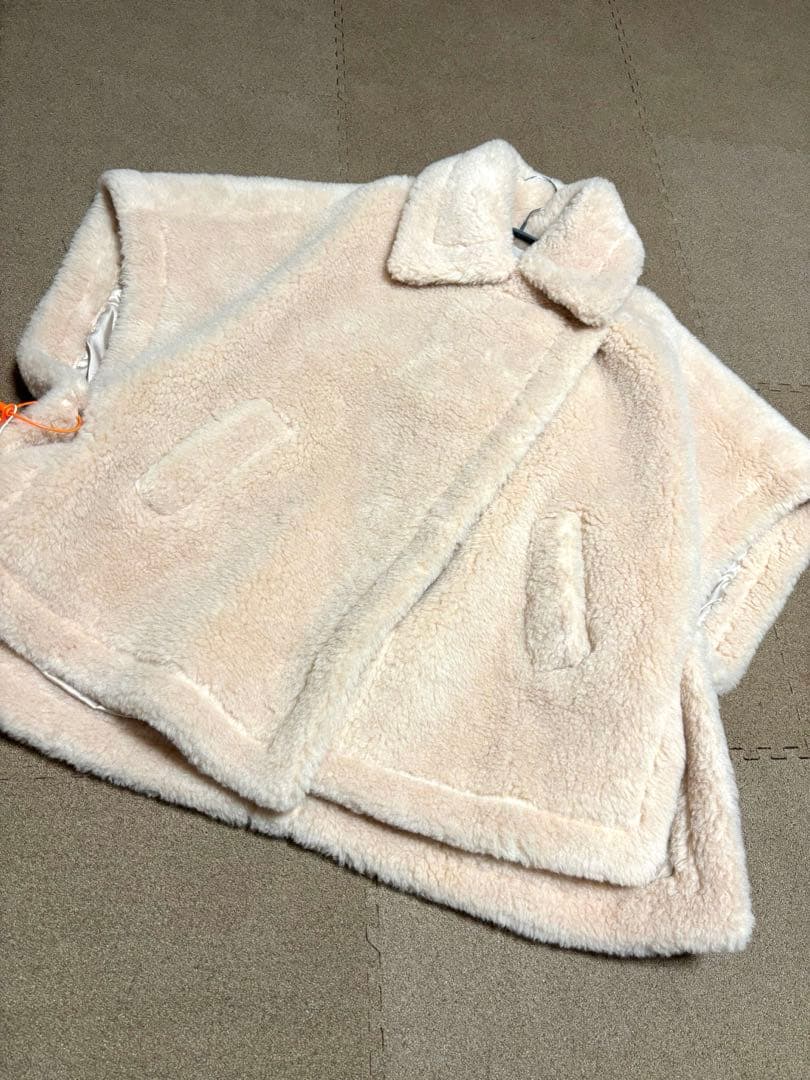 マックスマーラー風 テディベア ポンチョ 新品タグ付き アルパカ ウール シルク