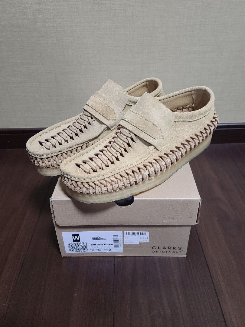 靴 Clarks WBLoafer weave UK9 EUR43