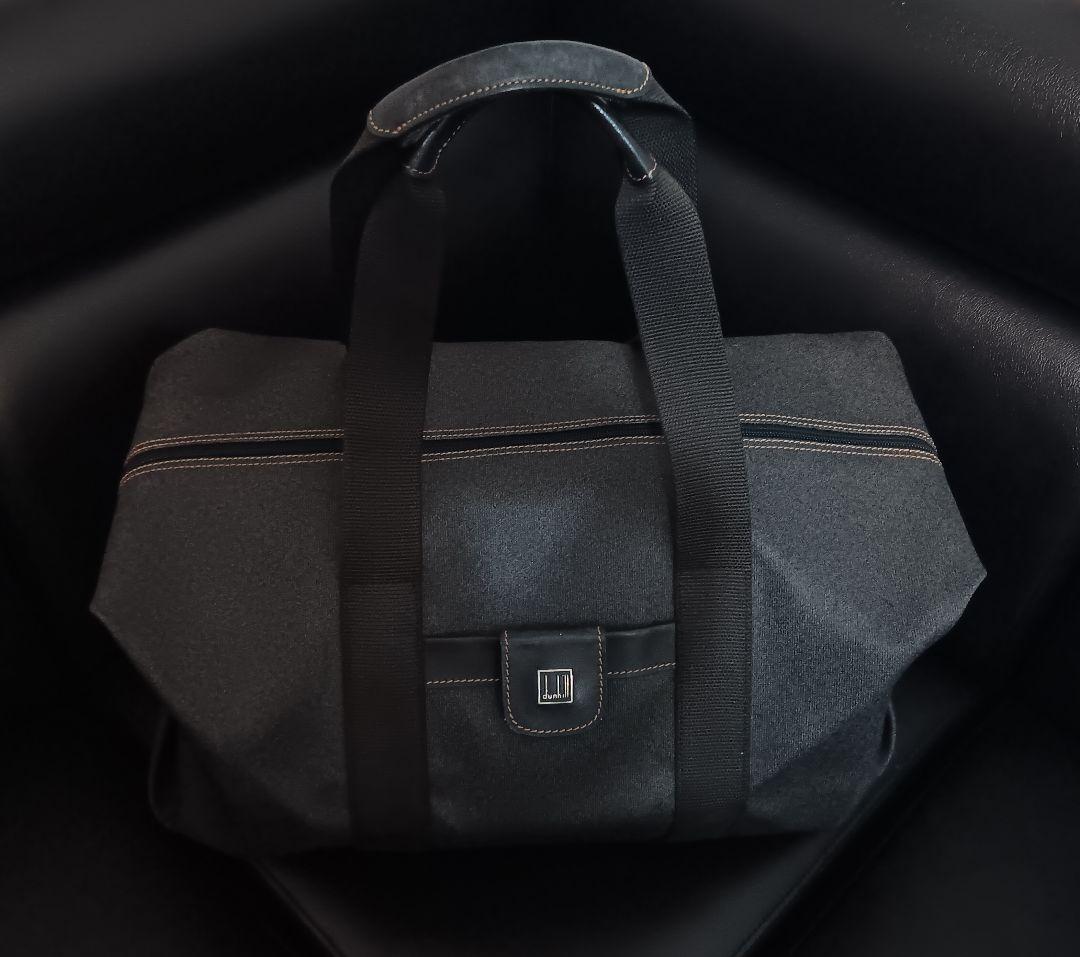 Dunhill ダンヒル キャンバス レザー ボストンバッグ フランス製