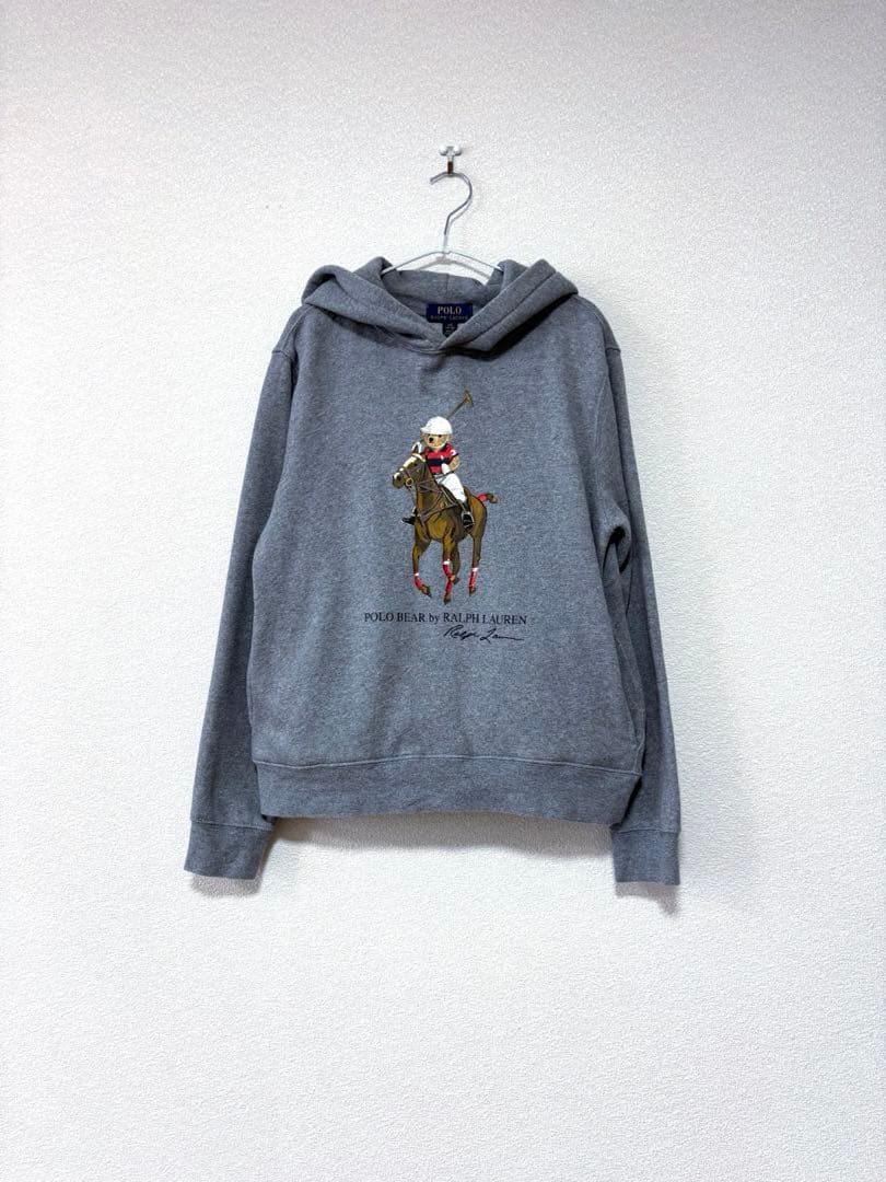 Polo Ralph Lauren ポロベア パーカー グレー　160 裏起毛
