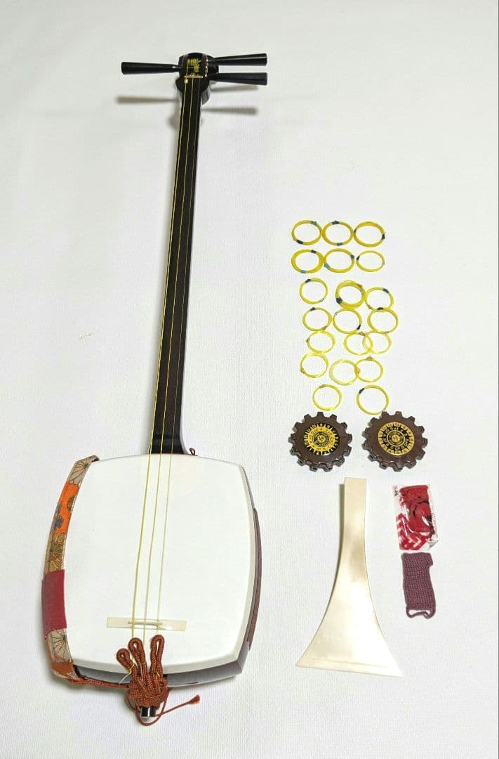 端唄三味線　太棹　紅木　おまけ付き