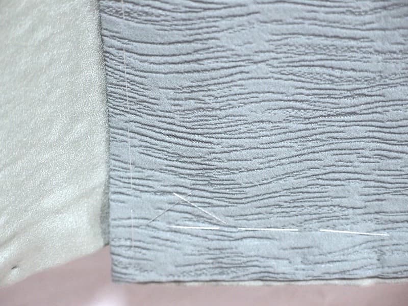 未使用　変わり織りの無地着物（くすみ灰青系）背紋無　美品