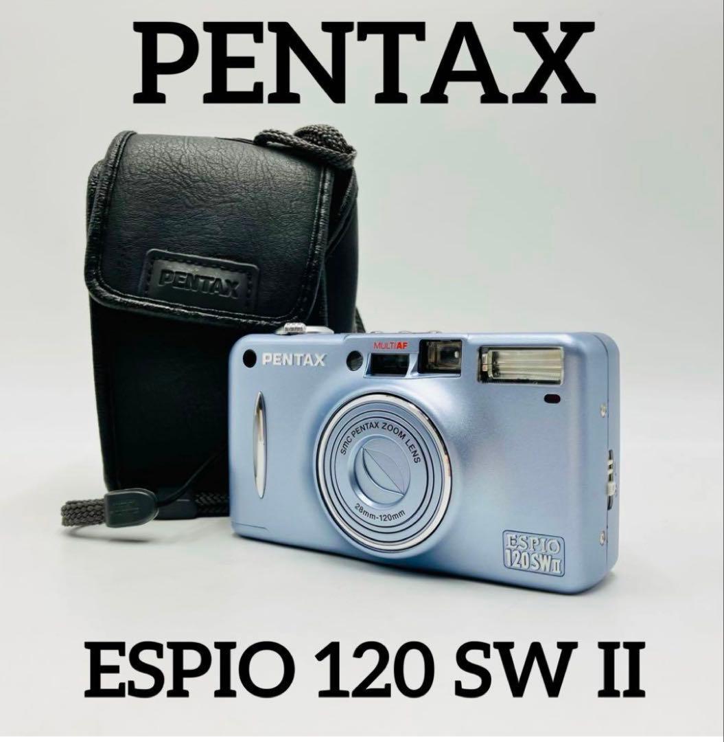 美品☆PENTAX ペンタックスESPIO 120SWⅡ ブルー☆フィルムカメラ