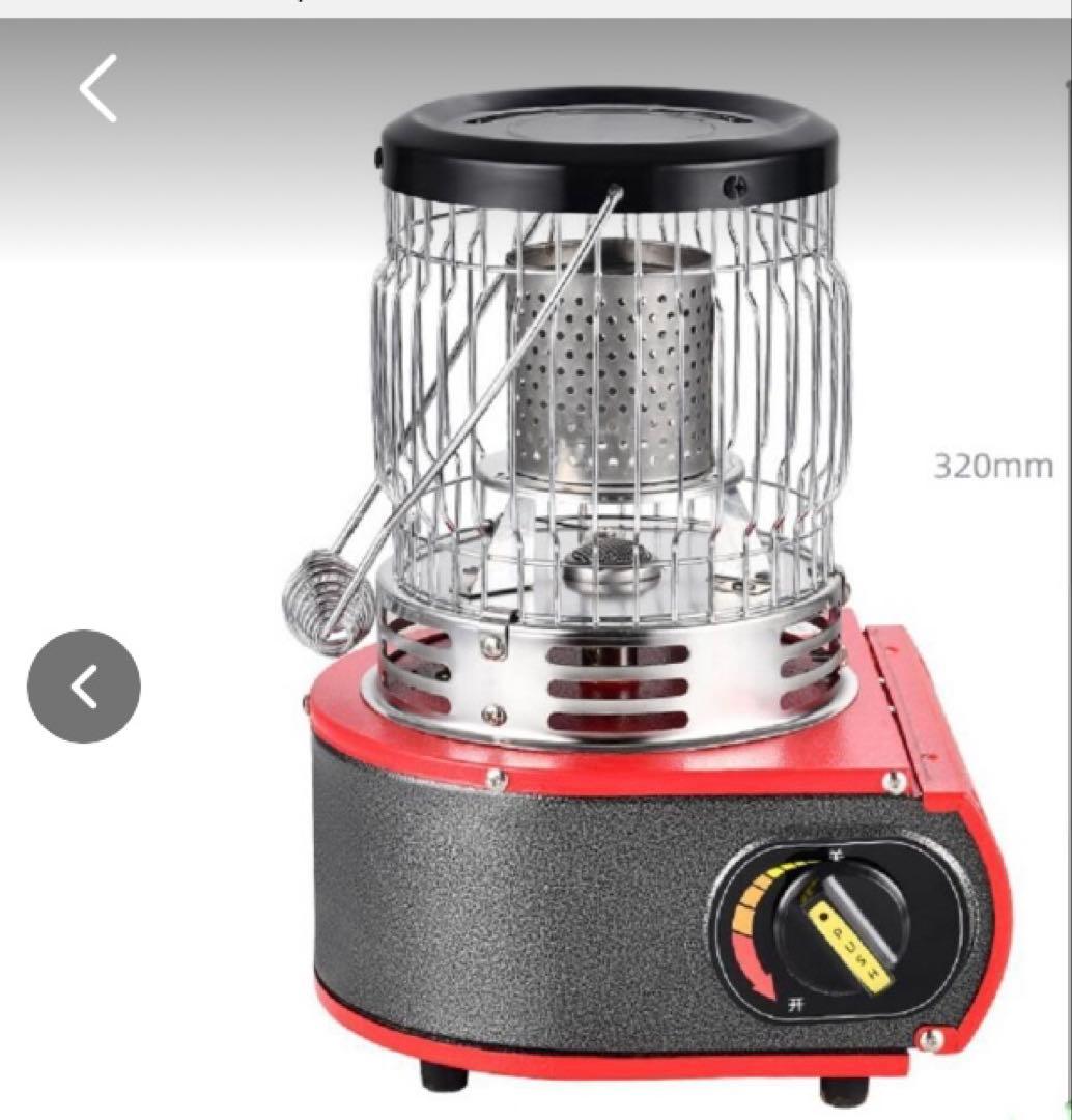 カセットガスストーブ 停電対策 防寒対策 屋内屋外用 釣り キャンプ用 レッド