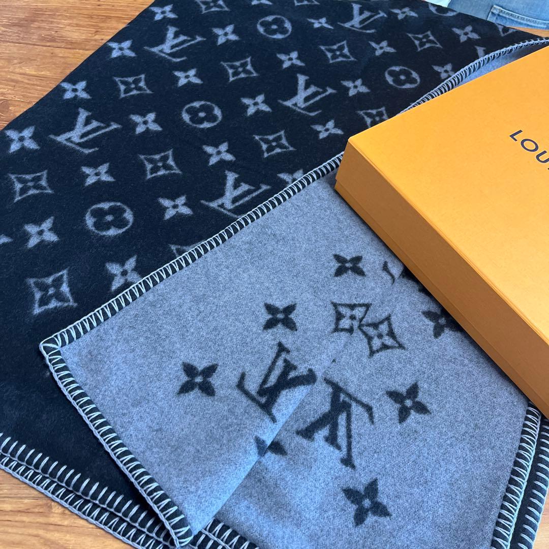 希少　ルイヴィトン　ブランケット　クヴェルテュール　モノグラム　エクリプス
