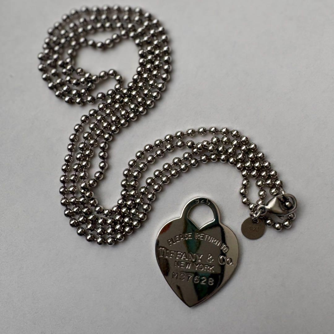 ティファニー ハートタグ ネックレス 925 ロング ボールチェーン