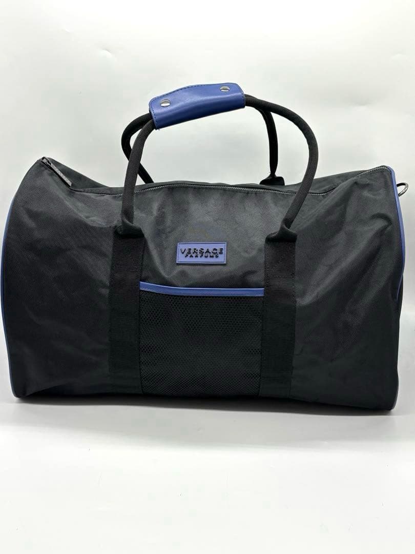 【未使用級】ヴェルサーチ ボストンバッグ 黒 旅行用カバン 2way ショルダー